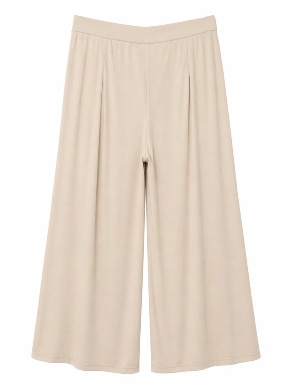 OGL Palazzo Pants Womens Large Beige Wide Leg Pleated Stretch Clean Girl NWT - Picture 2 of 8